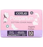 Postpartum Pads for Women with Wings Organic Cotton Maternity Pads, Extra Long Overnight Protecti...