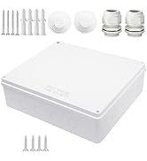 Junction Box, Zulkit Project Box with Reserved Holes IP65 Waterproof Dustproof Electrical Box ABS...