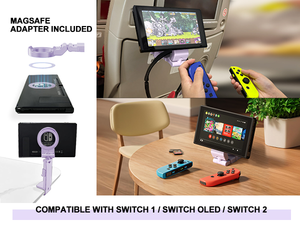 Perilogics Phone Holder for MagSafe is compatible with Switch 1, Switch 2, and Switch OLED
