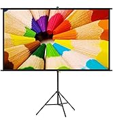 Projector Screen with Stand,Towond 100 inch Indoor Outdoor Projection Screen, Portable 16:9 4K HD...