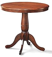 Giantex Round Dining Table for 2-4 People, 32" D X 30" H Wooden Kitchen Table with Spacious Table...