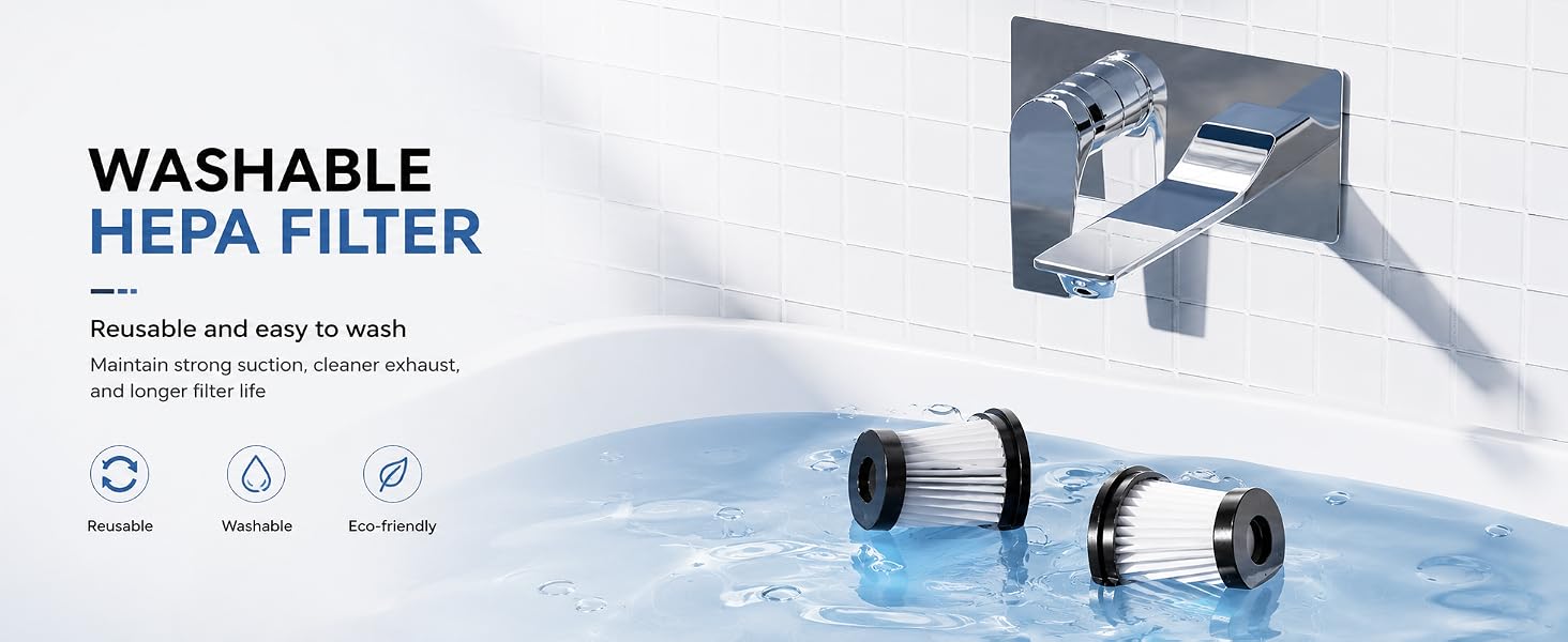 The filter can be repeatedly rinsed and reused.