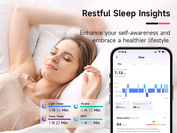 1.8" Smartwatch with Heart Rate/SpO2/Sleep Monitor, 100+ Sports Mode