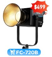 Nanlite FC-720B 750W Bi-Color LED Spotlight, 2700K-6500K High Output COB Video Light, CRI 96 TLCI...