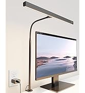 SUPERDANNY LED Desk Lamp for Office Home, Eye-Caring Desk Light with Adjustable Gooseneck, 12W To...