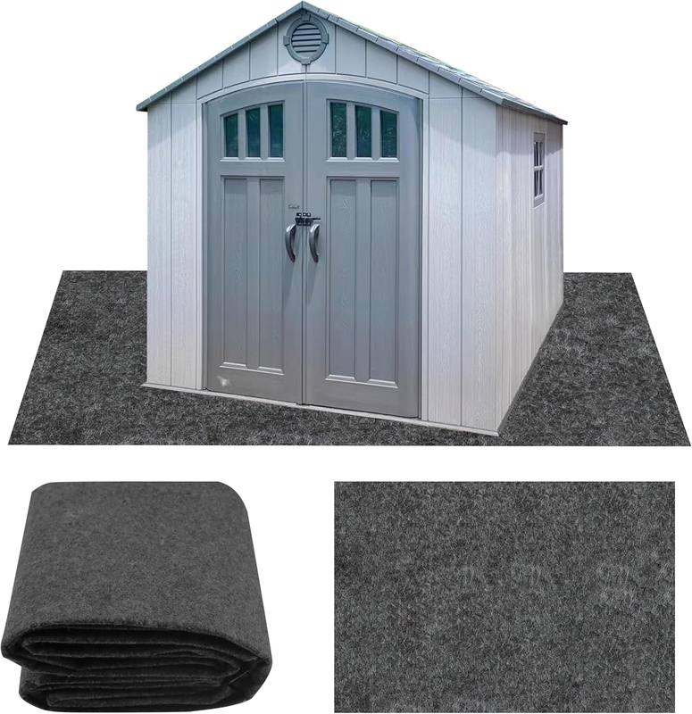8.2 X 10.2 FT Outdoor Storage Shed Mat, Waterproof Storage Shed Flooring Mat, Soft Patio Furniture Carport Mat Washable with Non-Slip Backing, Storage Shed Not Included (8.2X10.2Ft)