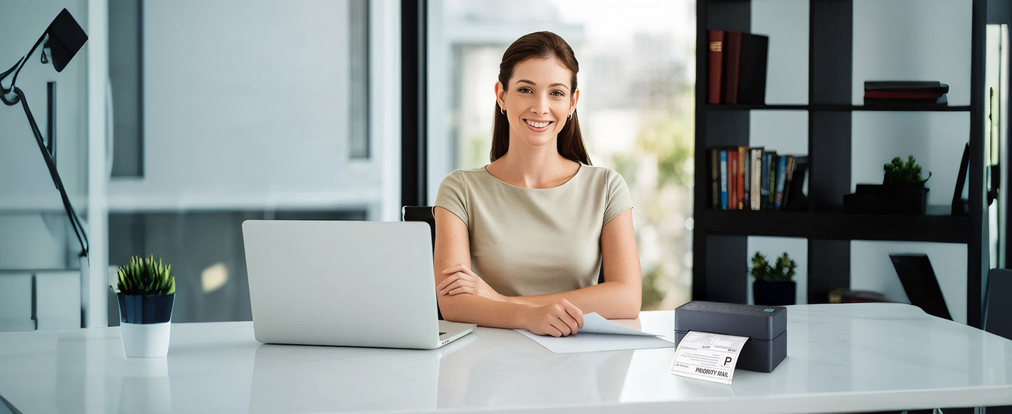 NULLTONEX Bluetooth Thermal Shipping Label Printer is suitable for use in offices