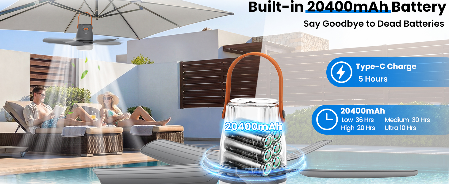 battery powered ceiling fan