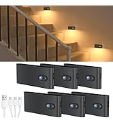WILLED Rechargeable Night Light, Wireless Stair Lights Indoor, Warm White Motion Sensor Light Ind...