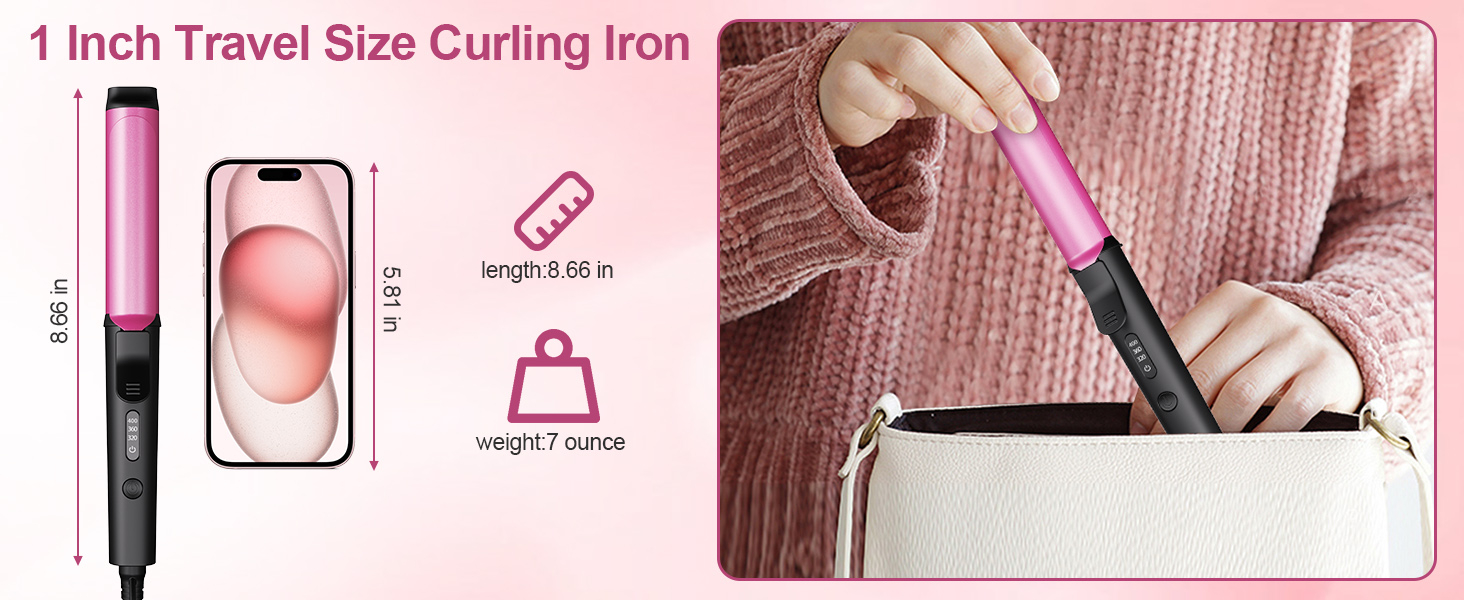 1 Inch Travel Size Curling lron
