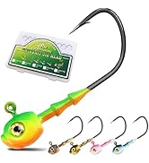 LUCKYFISHING Swimbait Jig Head 40/30/25/20/15Pcs Freshwater Saltwater Jig Heads for Bass Walleye ...