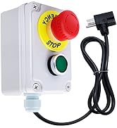 mxuteuk Waterproof Motor On/Off Switch for Table Saw Safety Switch Power Tool Switch with Emergen...