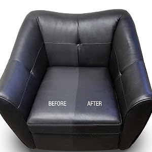 Leather before and after