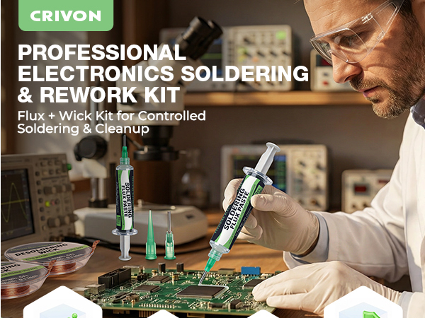 Solder Flux Paste Desoldering Wick No Clean Rosin Handy Flux Syringe Solder Wick Braid