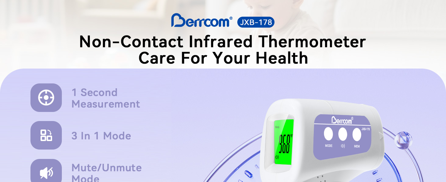 Berrcom Non Contact Infrared Forehead Thermometer
