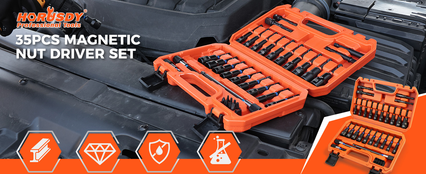 MAGNETIC NUT DRIVER SET