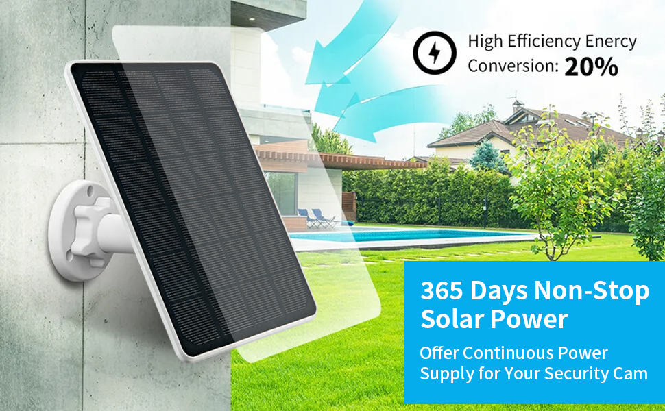 solar panel for security camera