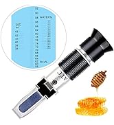 Brix Refractometer Meter, Triple Scale Honey Tester (Water Content: 12-27%, Brix: 58-90%, Be': 38...
