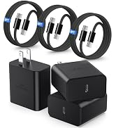 45W USB C Fast Charger for Galaxy S26 Ultra, Excgood [3-Pack] Super Fast Charging Block with 6ft ...