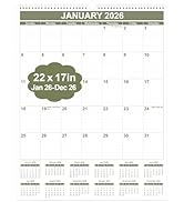Large Calendar 2026 with Spiral Bound - 12 Month Big Calendar from January 2026 to December 2026,...
