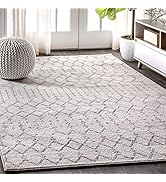 JONATHAN Y MOH101B-8 Moroccan Hype Boho Vintage Diamond Indoor Area Rug Bohemian Easy Cleaning Be...