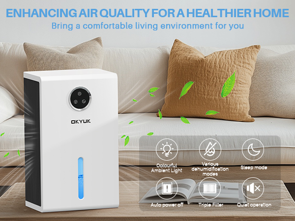 General display of dehumidifier functions