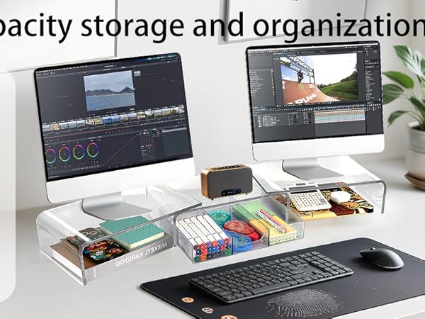 acrylic monitor stand