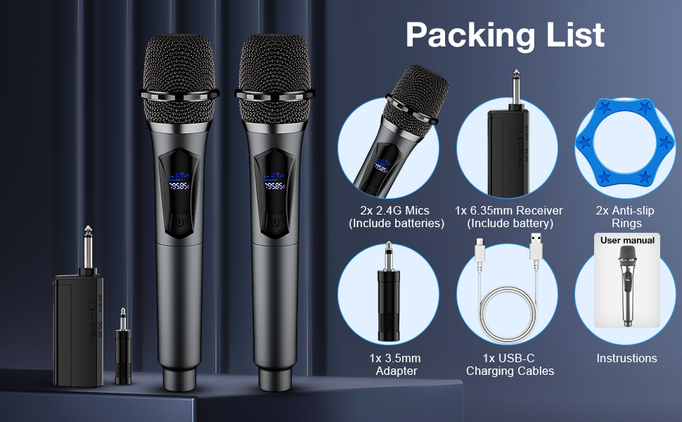 Rechargeable wireless microphone