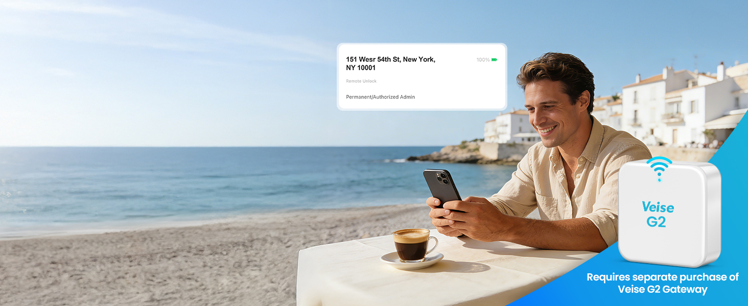 electronic door lock with handle