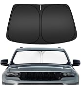 ARISMOTOR Windshield Sun Shade for Jeep Grand Cherokee 2011-2025, Custom Fit Foldable Front Windo...