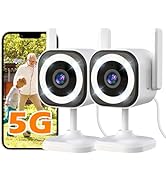 GUOANVISION 5G Outdoor/Indoor Camera for Home Security, 2K Baby Monitor Cameras for Bedroom/Elder...
