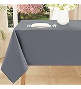 Smiry Rectangle Table Cloth, Waterproof Anti-Scratch Polyester Tablecloth, Decorative Washable Fa...