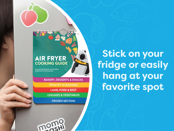 Air Fryer Cheat Sheet Magnets Cooking Guide Booklet