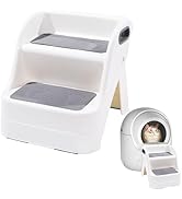 BALAPET Cat Ramp for Litter Box Litter Box Ramp Custom Fit for Automatic Cat Litter Box,with Non-...