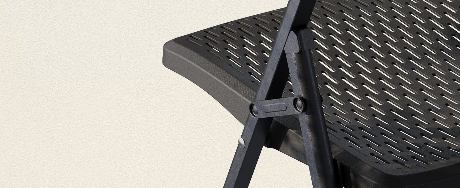 Stable Steel Structure + Durable Molded Plastic Mesh Seat