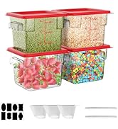 10 PCS Airtight Food Storage Containers with Lids: 6 QT Square Food Storage Containers with Lids ...