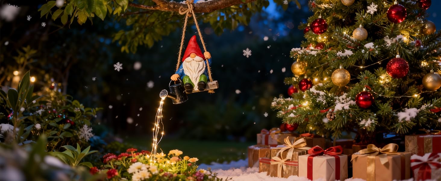 christmas watering can lights gift