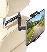 Tablet Holder for Car Headrest, Adjustable 360° Rotating Car Tablet Mount, Car Back Seat