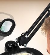 KUVRS 2,200 Lumens, 12X Magnifying Glass with Light and Stand, Floor Lamp with 3-Axis Rotary Head...