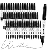 craftinova Black Ultra Fine Point Permanent Markers, Extra Fine Tip, Quick Drying and Waterproof,...