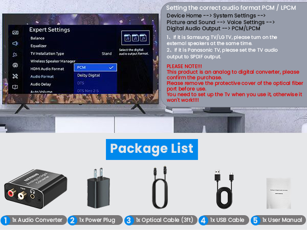 rca to optical converter
