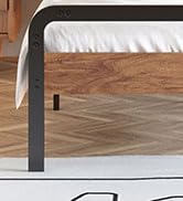 Lutown-Teen 12 Inch Twin Bed Frames with Wooden Headboard and Footboard, No Box Spring Needed, He...