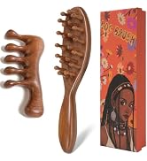 Moreinday Loc Brush for Dreads and Microlocs, Loc Comb for Sisterlocks | Brush for Braids, Wooden...