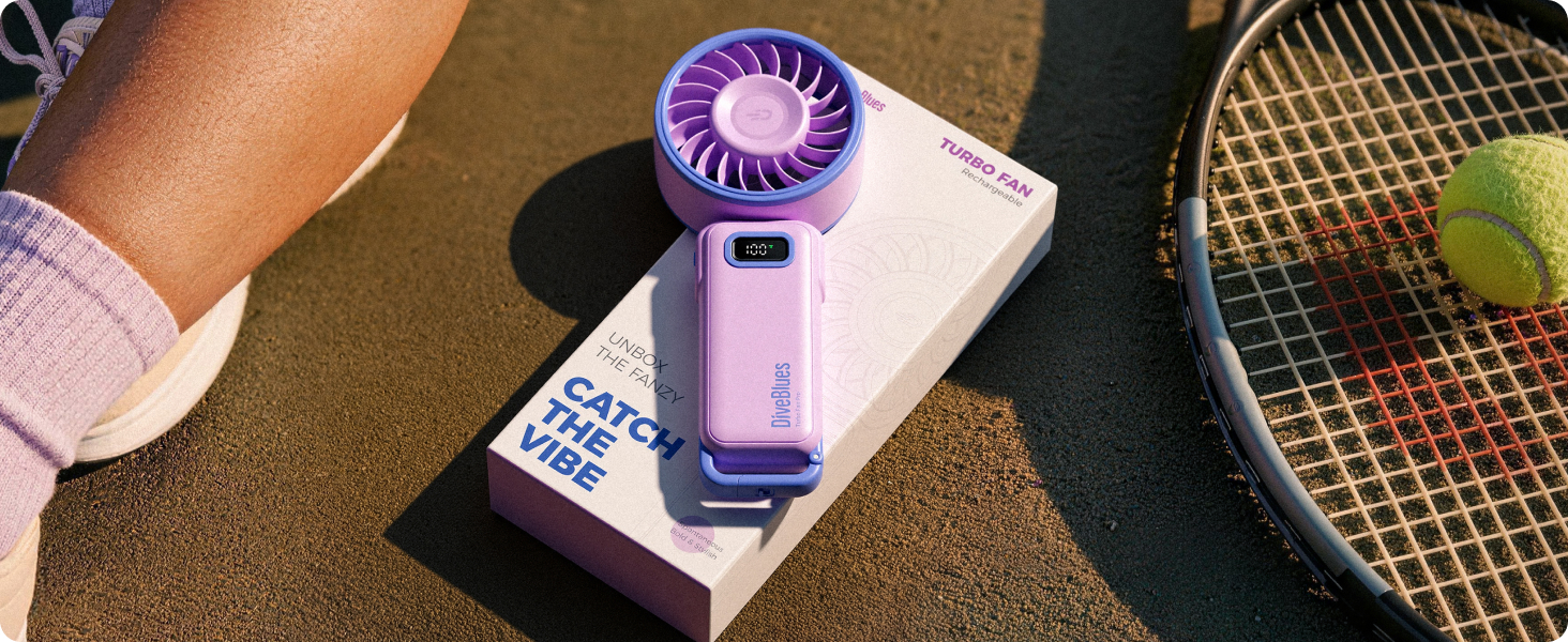 purple fan