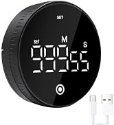 Digital Kitchen Timer with Magnet,Large LED Display Visual Timer with Countdown Countup for Adult...