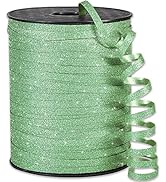 PartyWoo Green Ribbon, 500 Yard Curling Ribbon for Crafts, Balloon Ribbon, Glitter Ribbon for Gif...