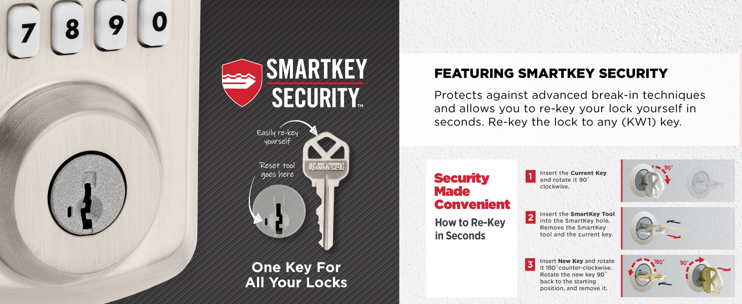 Kwikset powerbolt 250 deadbolt smartket re-key security new key one smart secure break-in protect