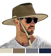SUN CUBE Fishing Hiking Hat for Men Safari Sun Hat Wide Brim Boonie UPF50+
