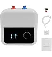 Tank Water Heater, 1500W 2.11Gal Electric Tank Hot Water Heater Mini Tank Water Heaters Wall Moun...