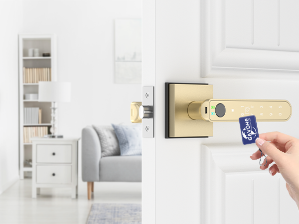 fingerprint door knob gold